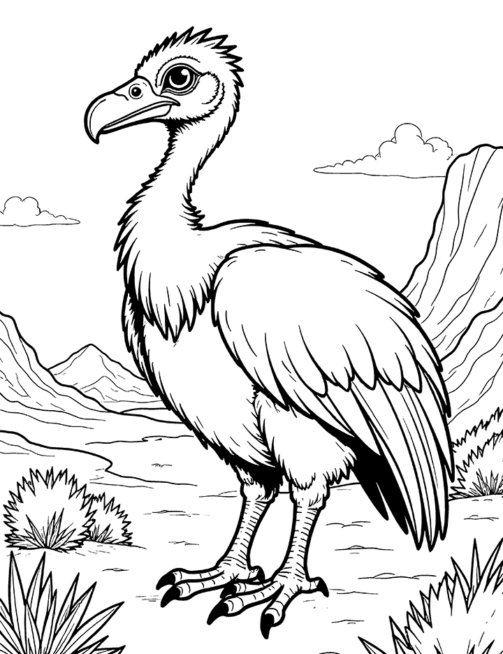vulture in desert coloring page vulture in desert coloring page