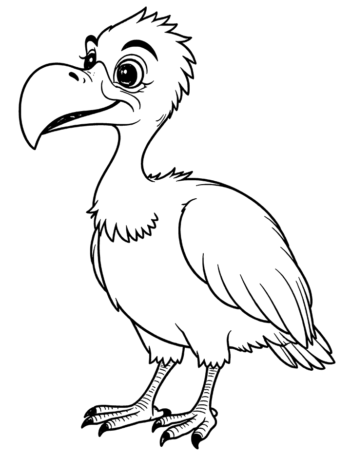 vulture looking around coloring page vulture looking around coloring page