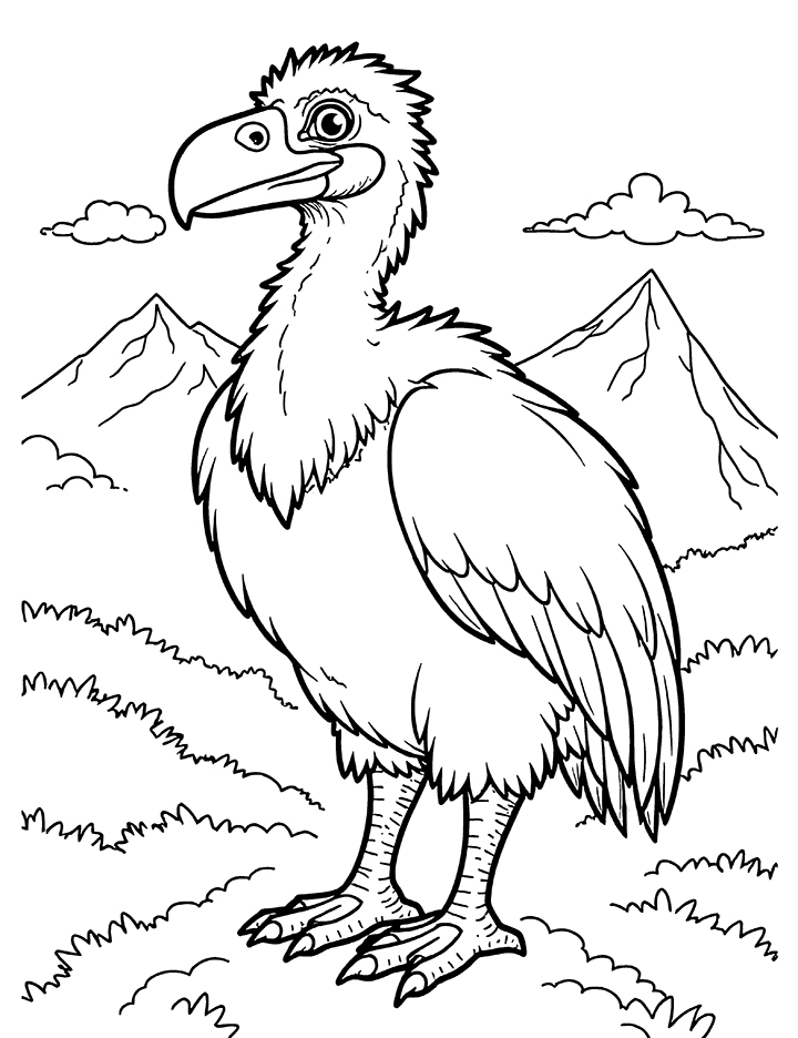 vulture on mountain coloring page vulture on mountain coloring page