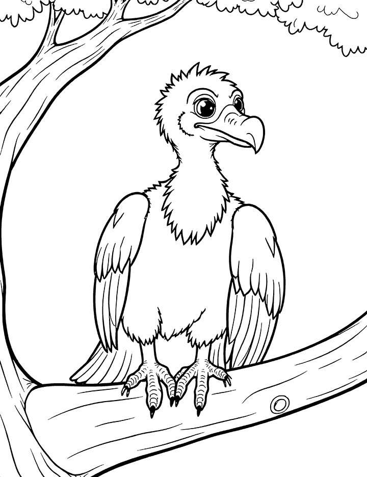 Vulture coloring page Vulture coloring page