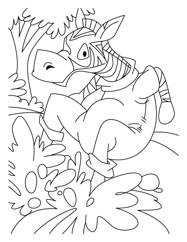 Jumping zebra coloring pages Jumping zebra coloring pages