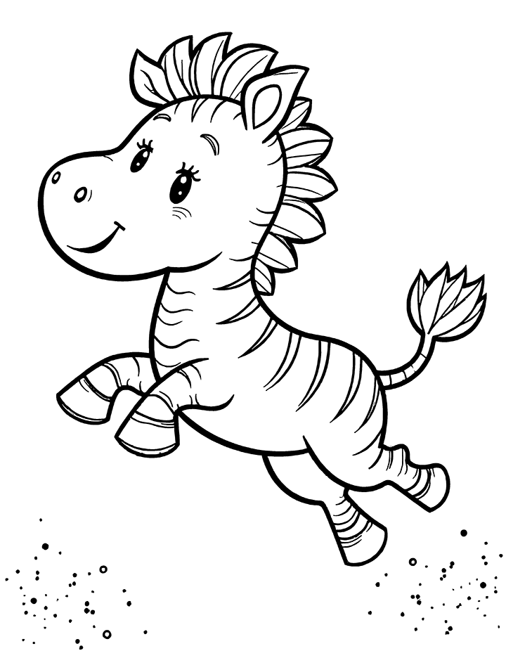 Zebra jumping coloring page Zebra jumping coloring page