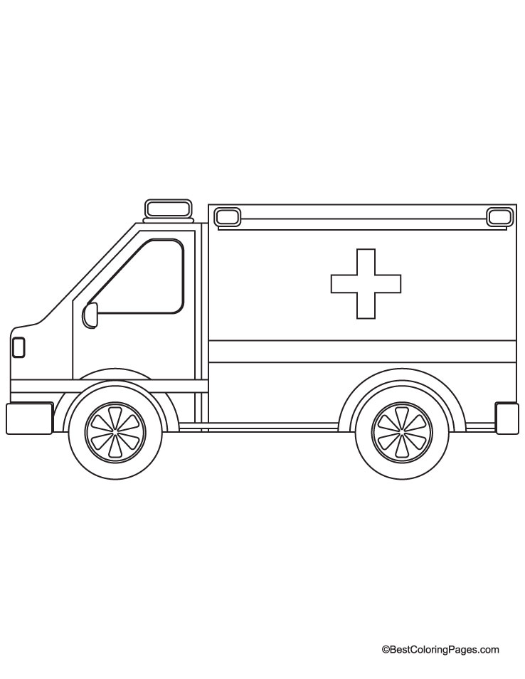 Ambulance coloring page Ambulance coloring page