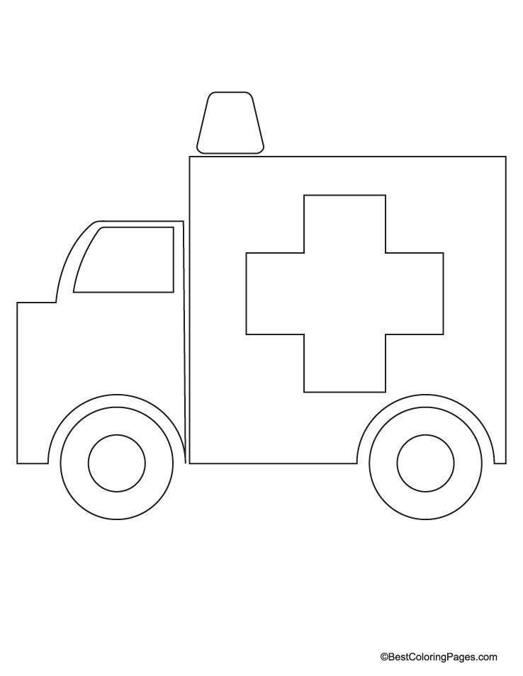 Ambulance coloring page Ambulance coloring page