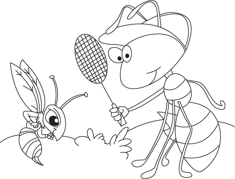 ant and mosquito coloring page ant and mosquito coloring page