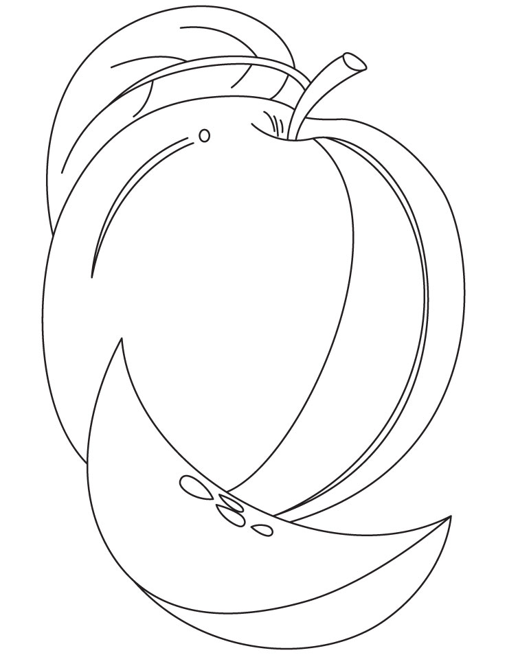 Apple with a leaf coloring pages Apple with a leaf coloring pages