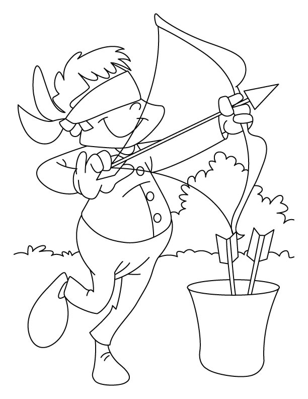 Sound judging archery coloring page Sound judging archery coloring page