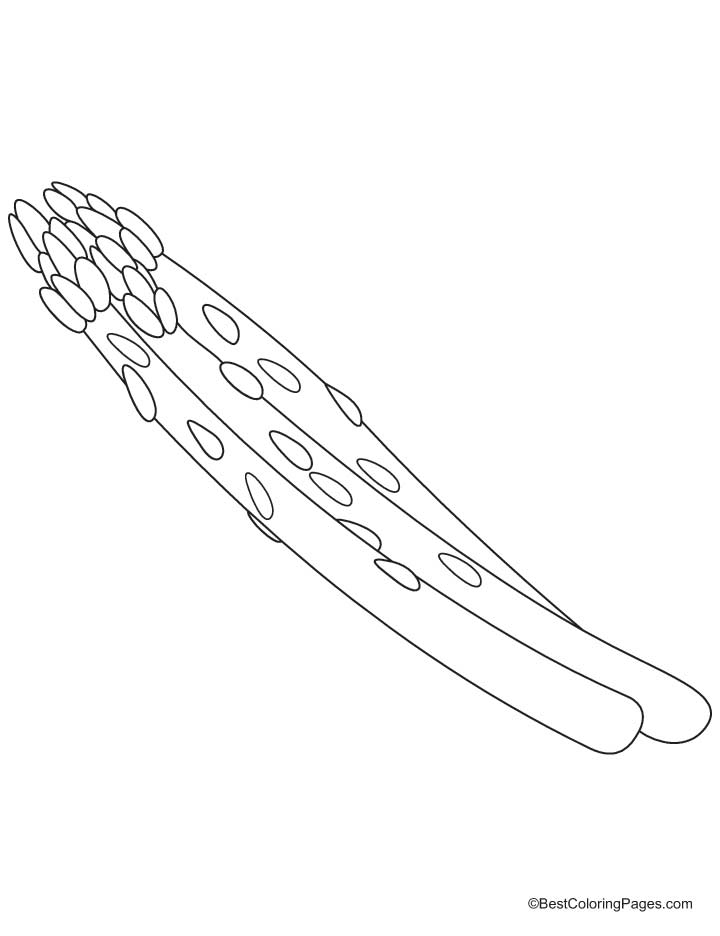 Three asparagus coloring pages Three asparagus coloring pages