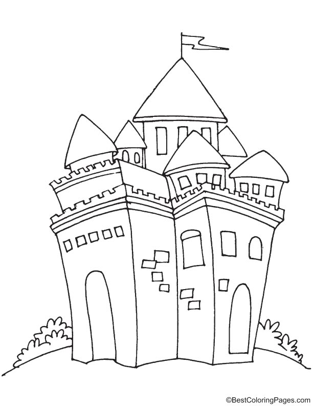 Bloody castle coloring page Bloody castle coloring page