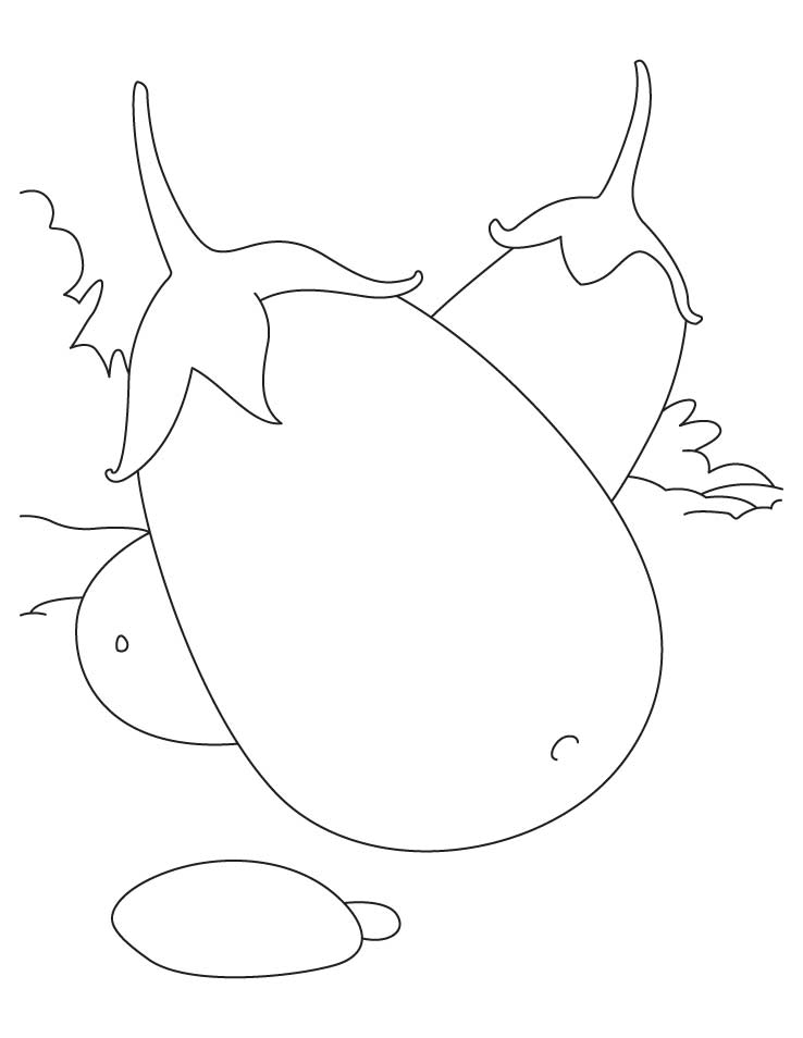 Two brinjals coloring pages Two brinjals coloring pages