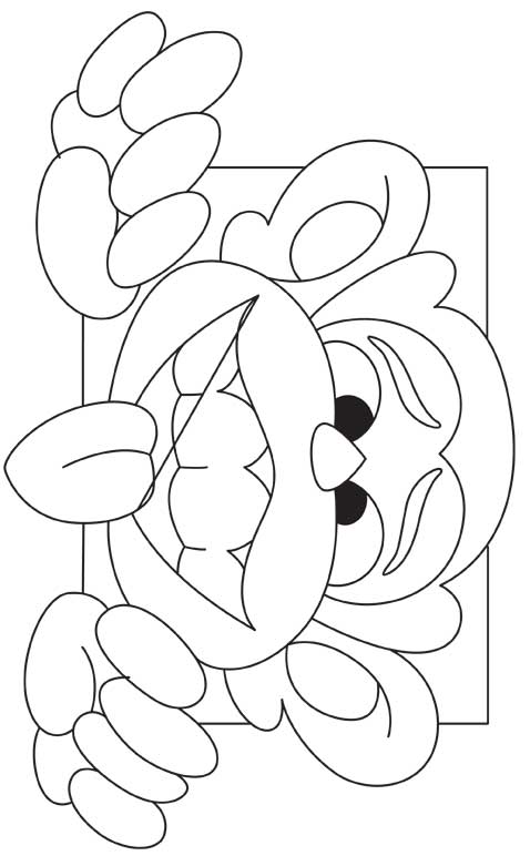Cartoon monkey coloring page Cartoon monkey coloring page