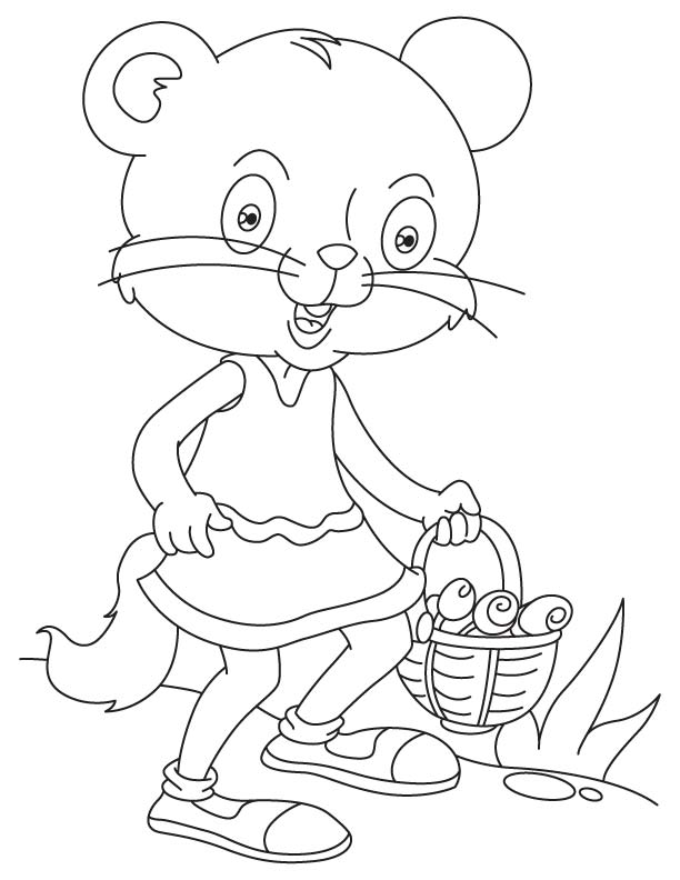 Cat shopping for kittens coloring page Cat shopping for kittens coloring page