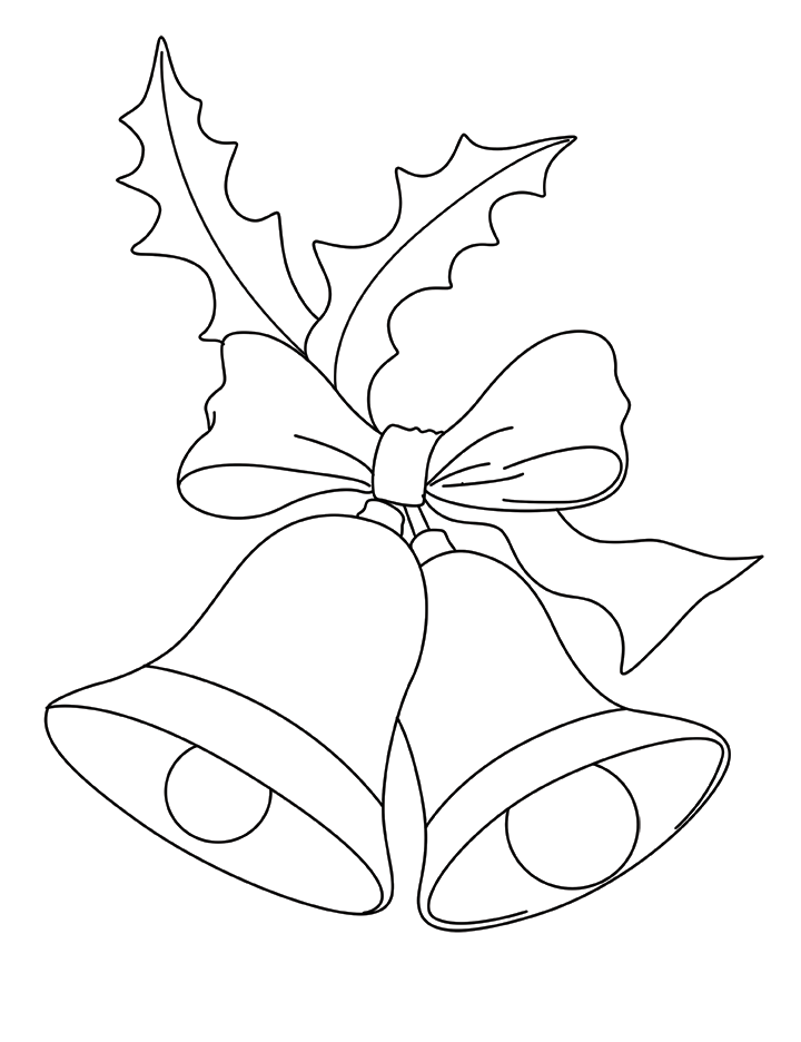 Christmas bell coloring page Christmas bell coloring page