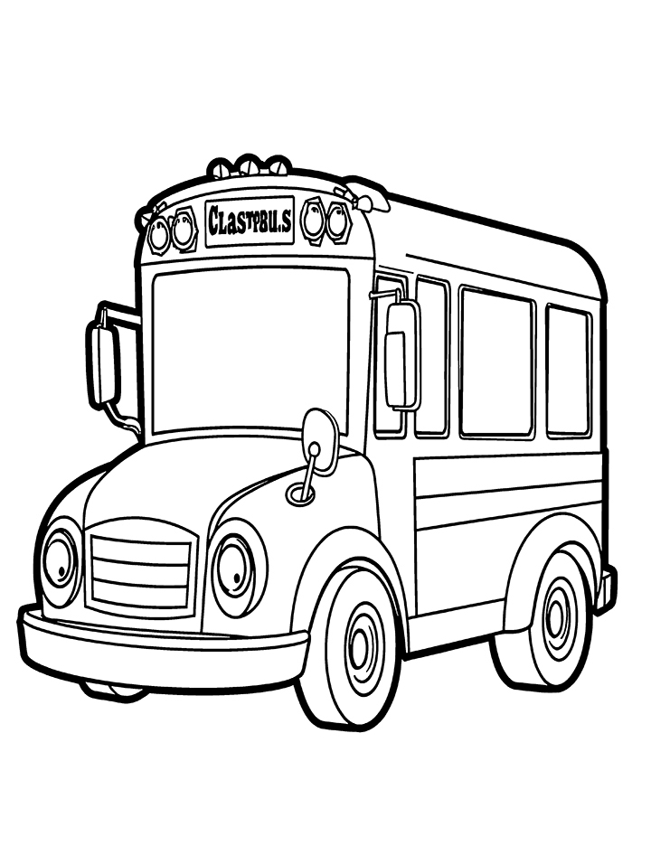 Classroom bus coloring page Classroom bus coloring page
