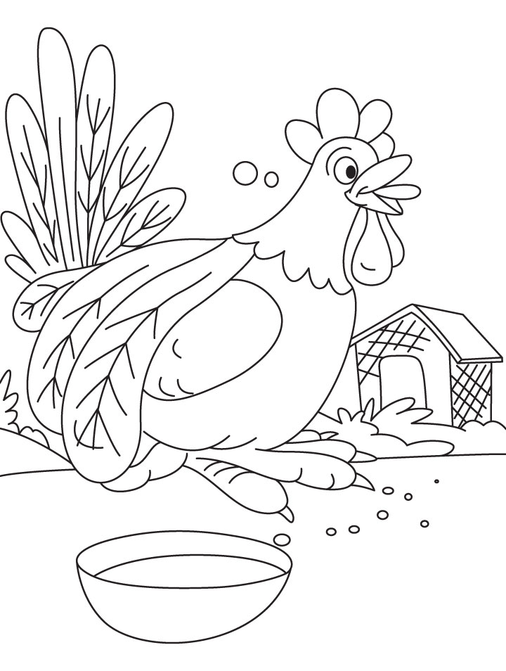 Cock-a-doodle-do coloring page Cock-a-doodle-do coloring page