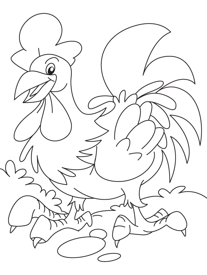 Easy Chicken coloring page Easy Chicken coloring page