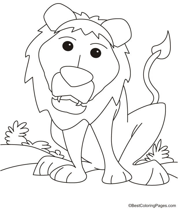 Confused lion coloring page Confused lion coloring page