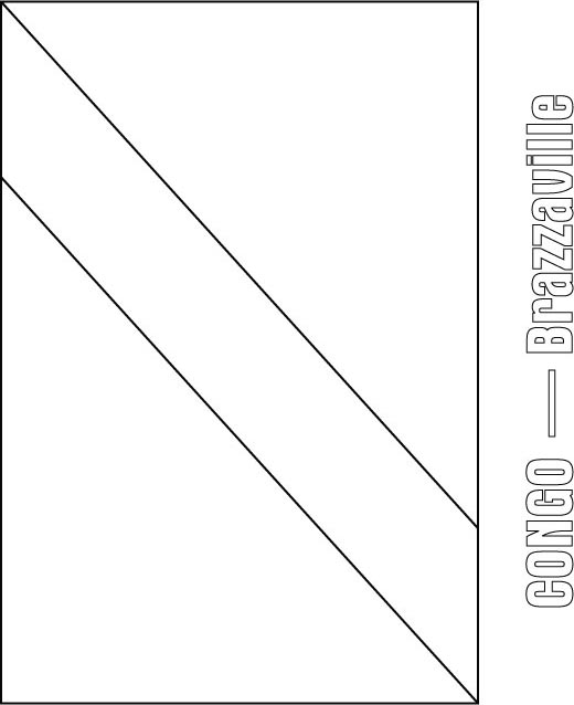 Congo Flag Coloring Page Congo Flag Coloring Page