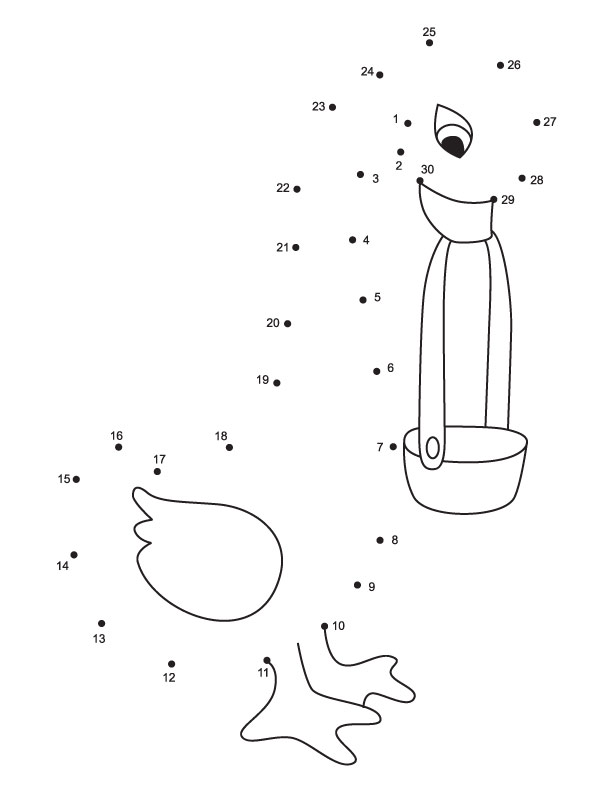 Connect the dots duck from 1 to 30 Connect the dots duck from 1 to 30