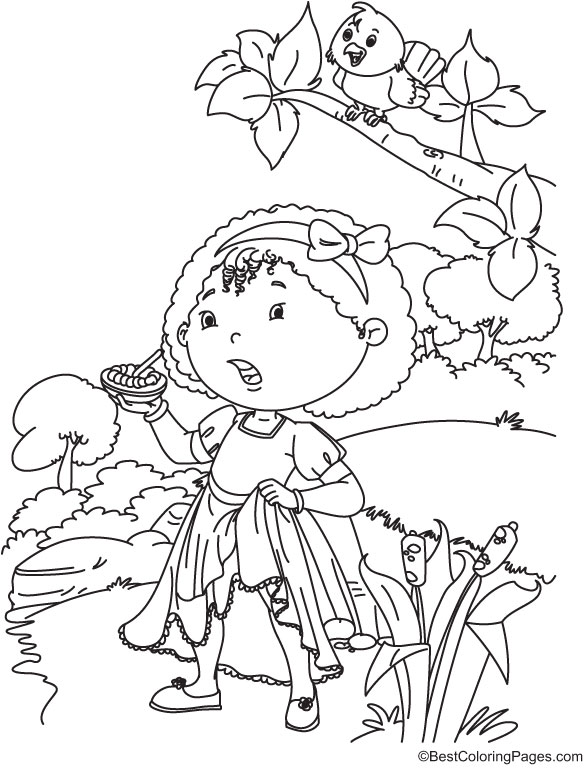 Curly Locks Nursery Rhymes Coloring Page