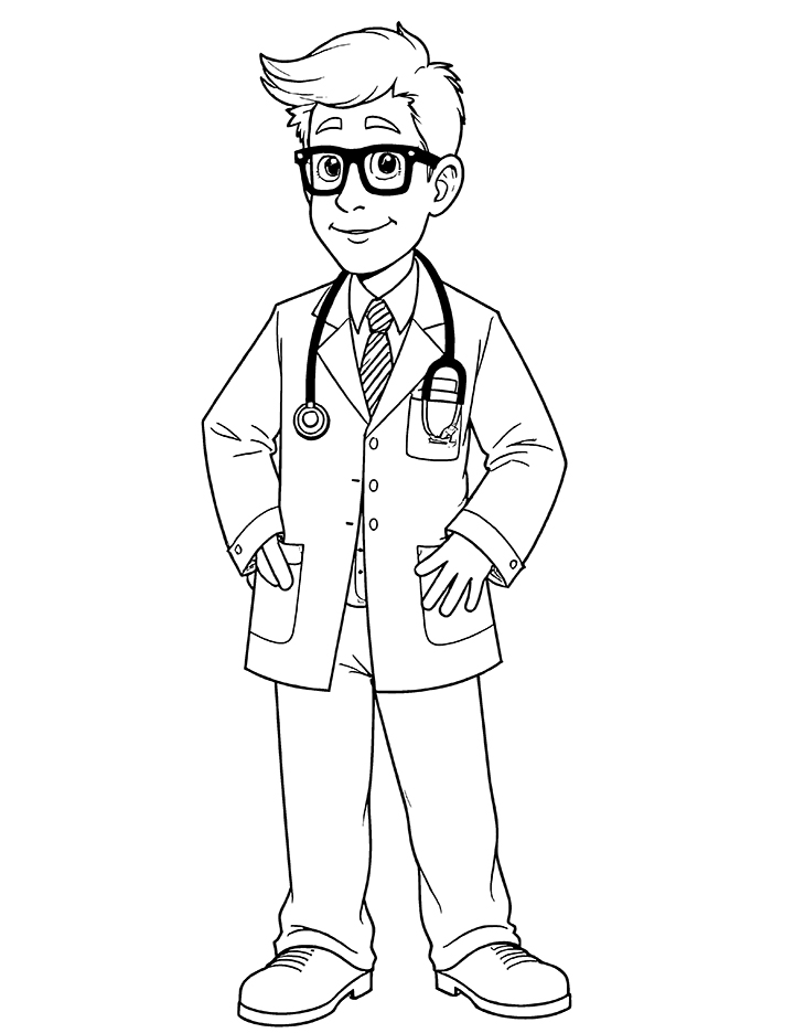 Doctor stand tall coloring page Doctor stand tall coloring page