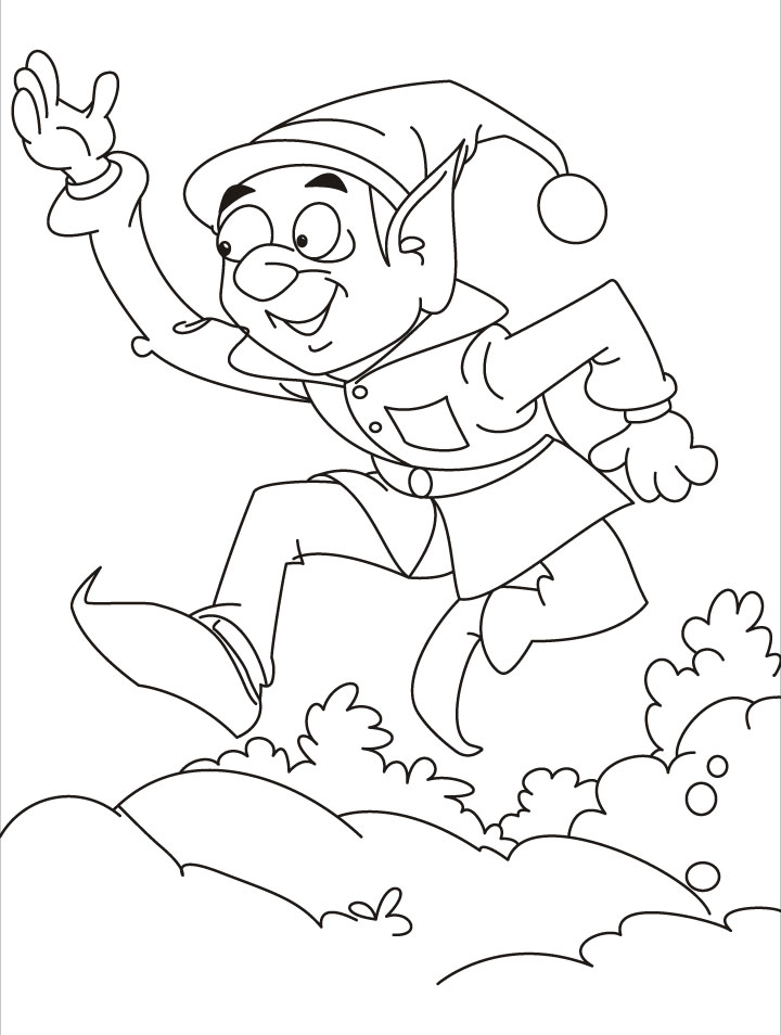 Jumping jack elf trying to do something special coloring pages Jumping jack elf trying to do something special coloring pages