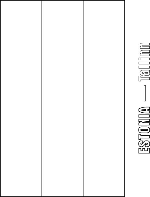 Estonia Flag Coloring Page Estonia Flag Coloring Page