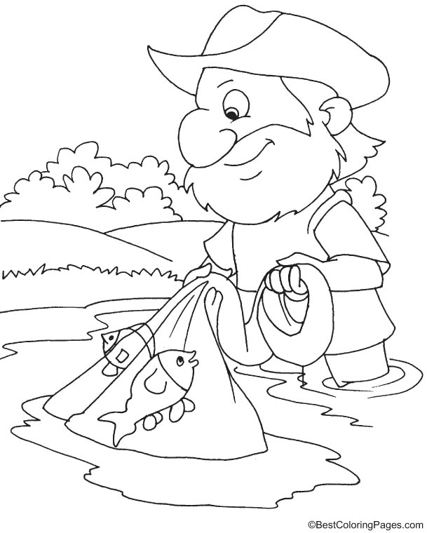 Fisher dwarf coloring page Fisher dwarf coloring page