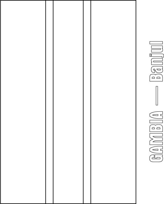 Gambia Flag Coloring Page Gambia Flag Coloring Page
