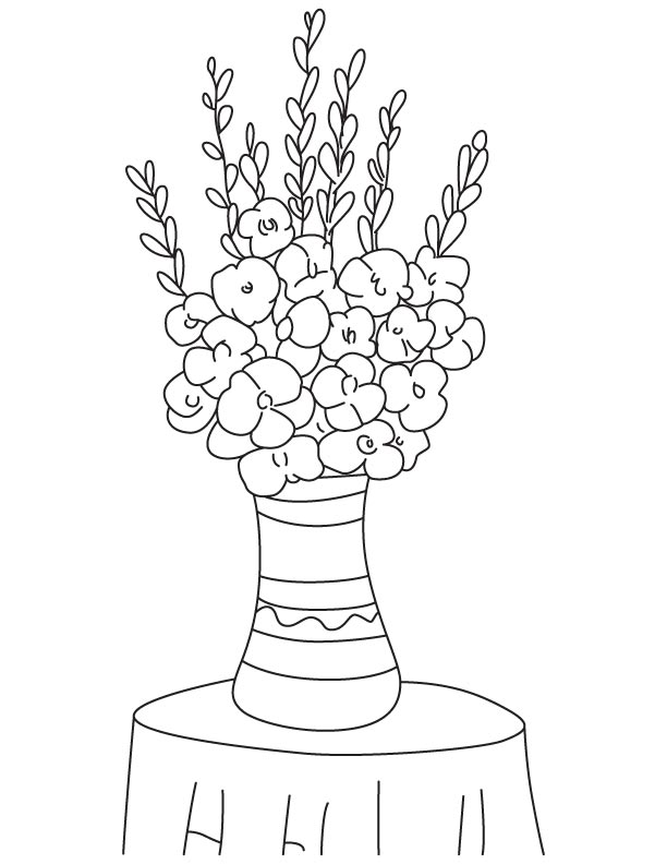 Gladiolus bulbs coloring page Gladiolus bulbs coloring page