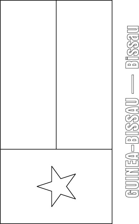 Guinea-Bissau Flag Coloring Page Guinea-Bissau Flag Coloring Page