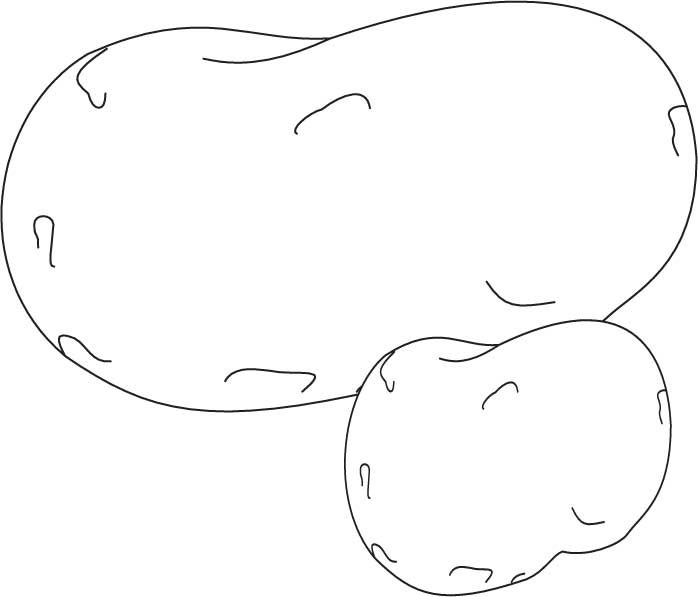 Healthy potato coloring page Healthy potato coloring page