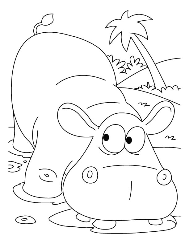 Scared hippopotamus coloring pages Scared hippopotamus coloring pages