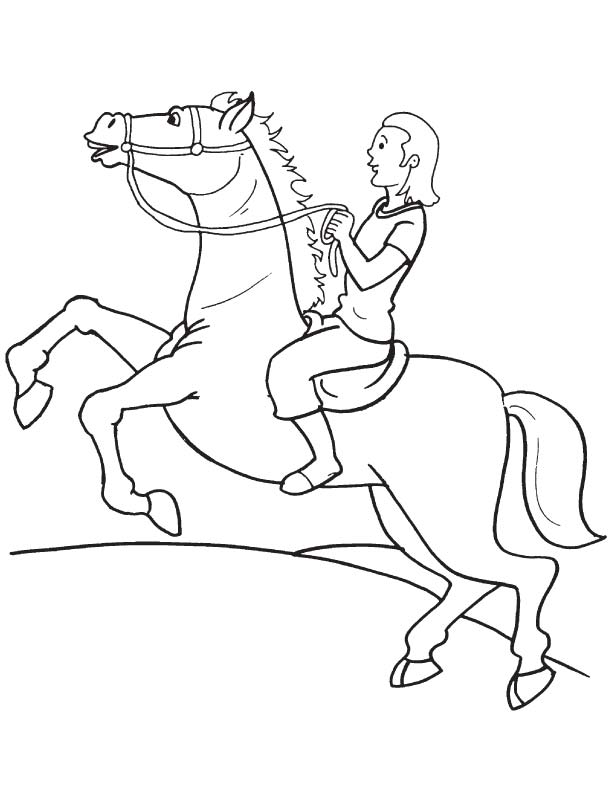Horse race coloring page Horse race coloring page
