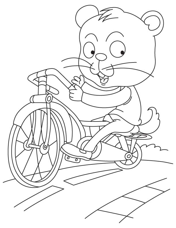 Jessy cat cycling coloring page Jessy cat cycling coloring page