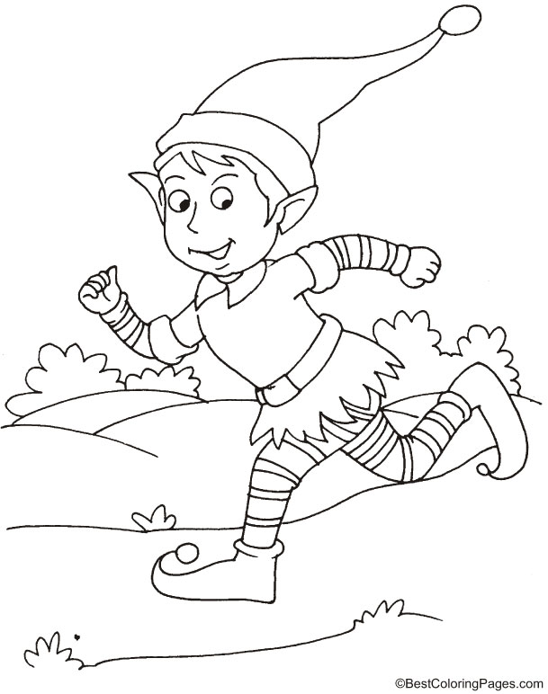 Jingle elf coloring page Jingle elf coloring page