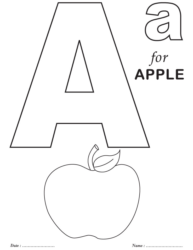 Printables Alphabet A Coloring Sheets Printables Alphabet A Coloring Sheets