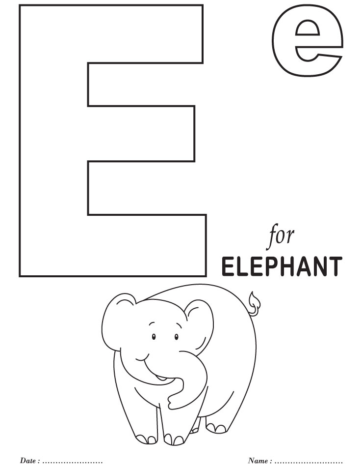 Printables Alphabet E Coloring Sheets Printables Alphabet E Coloring Sheets