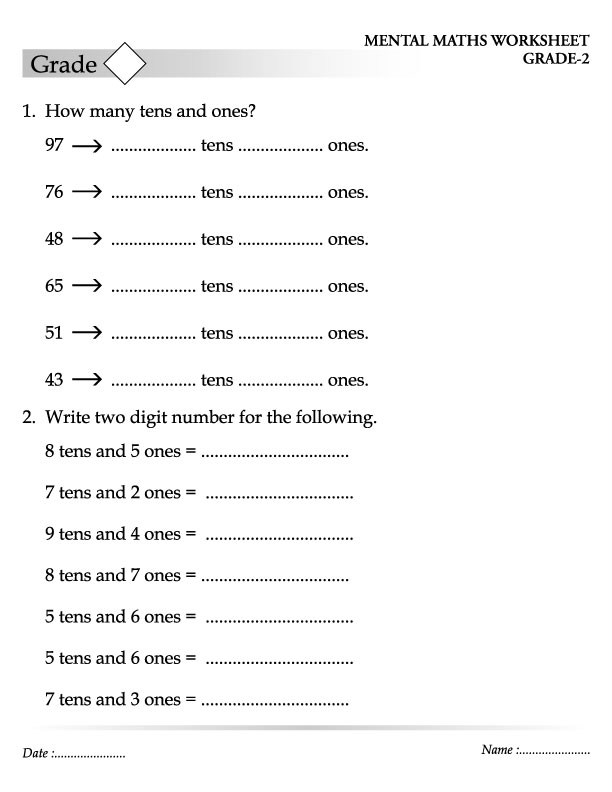 How many tens and ones How many tens and ones