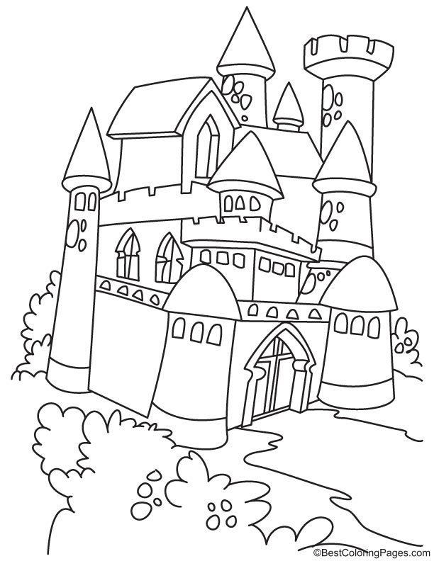 New castle coloring page New castle coloring page