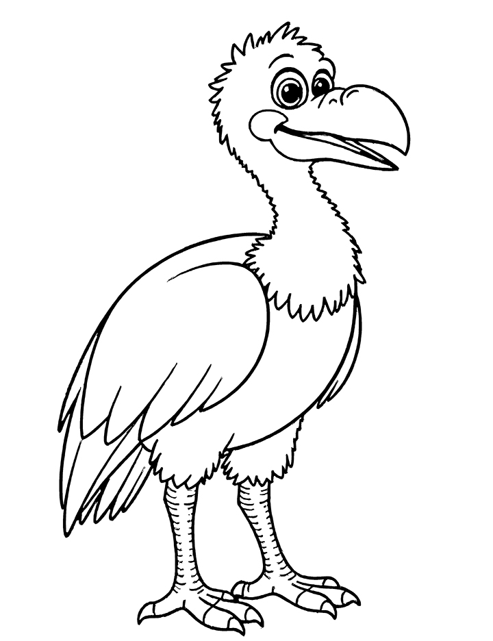 Open beak vulture coloring page Open beak vulture coloring page