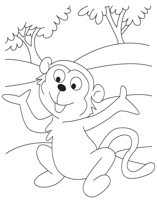 Pink Monkey coloring page Pink Monkey coloring page