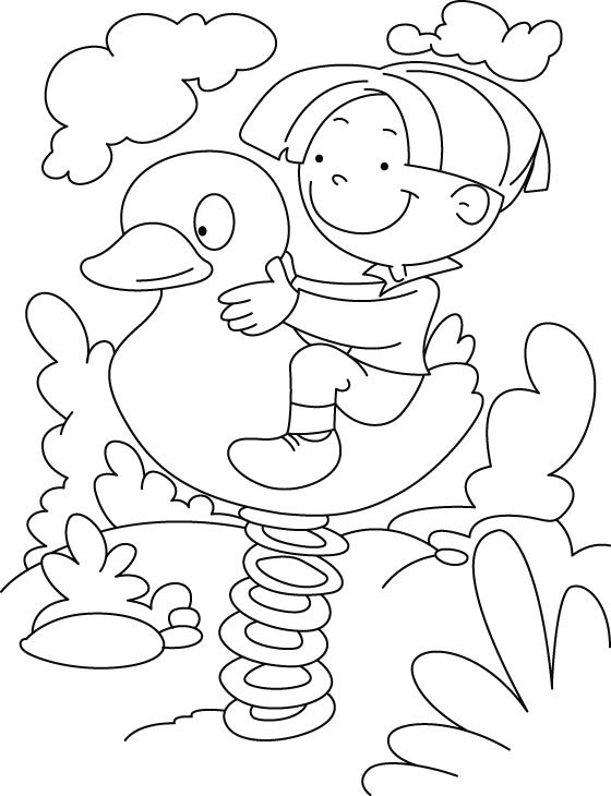 Playing coloring page Playing coloring page