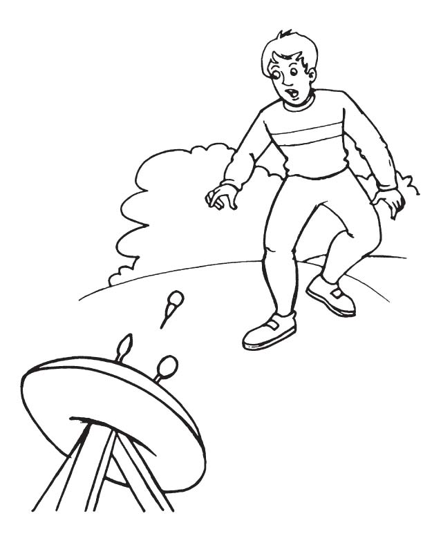 Playing darts coloring page Playing darts coloring page