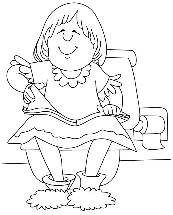 Reading coloring page Reading coloring page