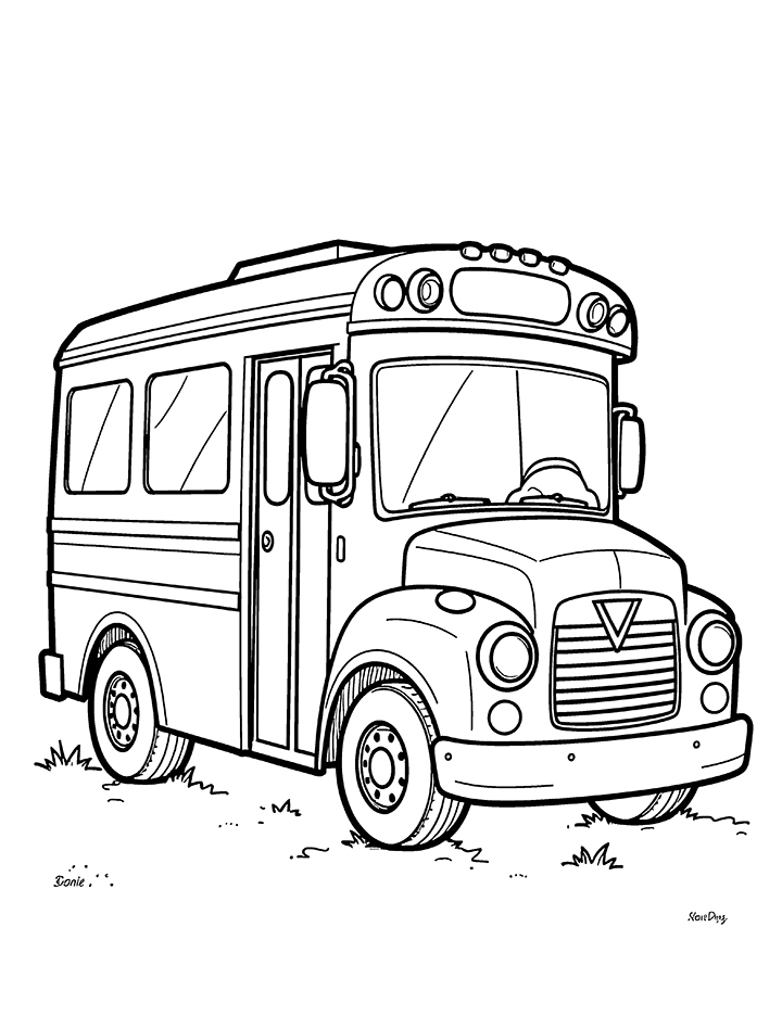 Recreational vehicle bus coloring page Recreational vehicle bus coloring page