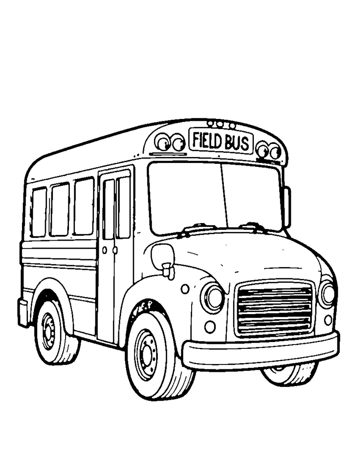School field bus coloring page School field bus coloring page
