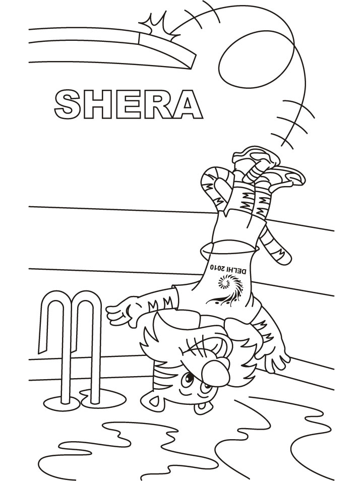Shera Diving Coloring Page