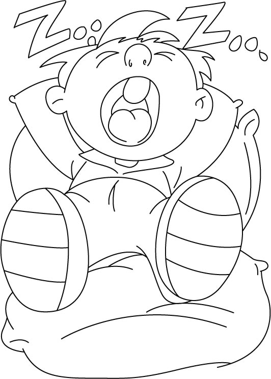 Sleeping coloring page Sleeping coloring page