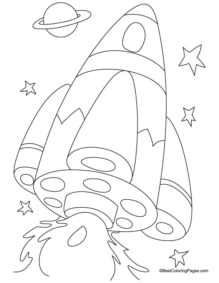 Spacecraft coloring page 2